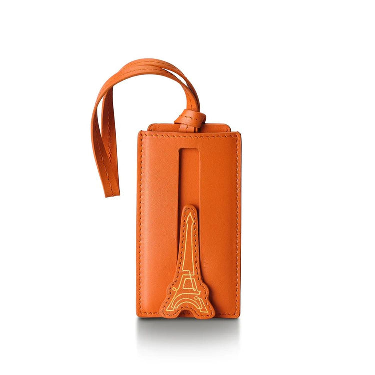 Sheaffer x Emily in Paris Full-Grain Leather Luggage Tag in Orange Accessories
