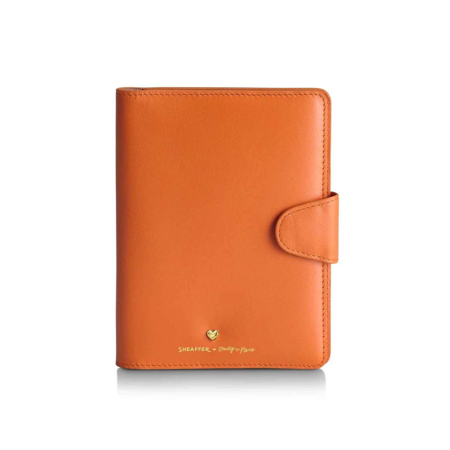 Sheaffer x Emily in Paris Full-Grain Leather Passport Case with Pen Loop in Orange Accessories