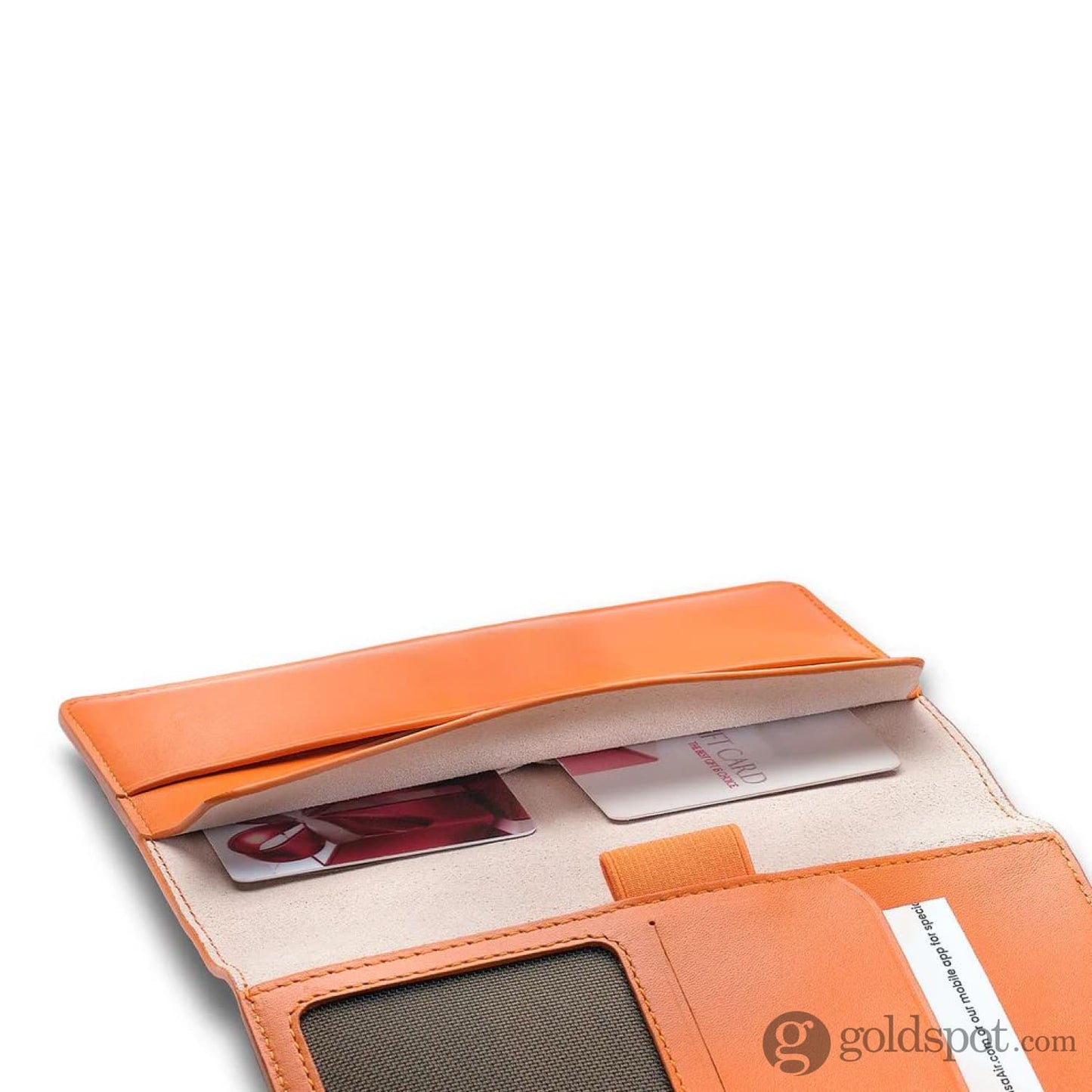 Sheaffer x Emily in Paris Full-Grain Leather Passport Case with Pen Loop in Orange Accessories