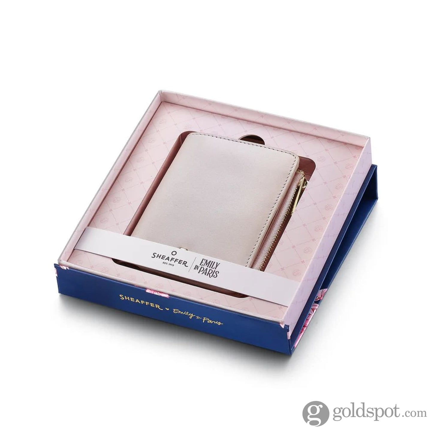 Sheaffer x Emily in Paris Full-Grain Leather Zipped Bifold Coin Wallet in Pink Accessories