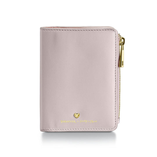 Sheaffer x Emily in Paris Full-Grain Leather Zipped Bifold Coin Wallet in Pink