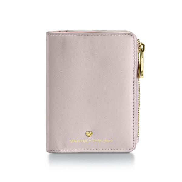 Sheaffer x Emily in Paris Full-Grain Leather Zipped Bifold Coin Wallet in Pink Accessories