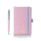 Sheaffer x Emily in Paris Sentinel Ballpoint Pen in Matte Pink and A6 Notebook with Embossed Eiffel Tower Set Gift Sets