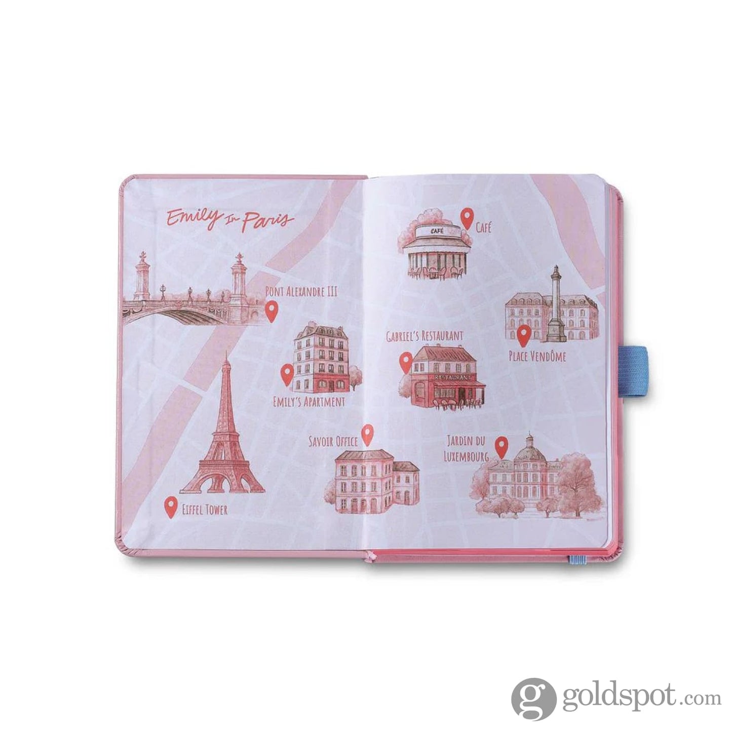 Sheaffer x Emily in Paris Sentinel Ballpoint Pen in Matte Pink and A6 Notebook with Embossed Eiffel Tower Set Gift Sets