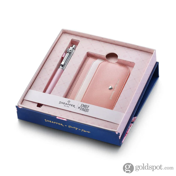 Sheaffer x Emily in Paris Sentinel Ballpoint Pen in Matte Pink and Full-Grain Leather Credit Card Holder Set Gift Sets
