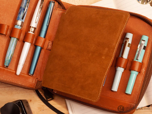 Shibui 12 Pen Case (Veg Tanned) in Autumn Brown Pen Cases