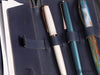 Shibui 3 Slot XL Pen Case for Larger Pens (Veg Tanned) in Deep Blue Pen Cases