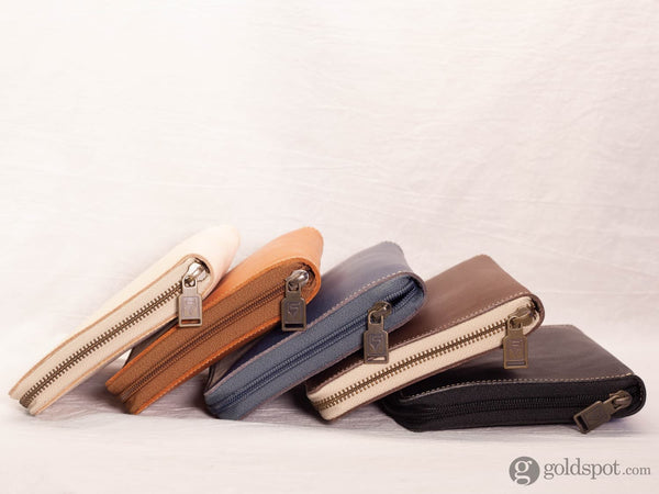 Shibui 5 Pen Case (Veg Tanned) in Choco Brown Pen Cases