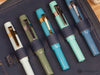 Shibui 5 Pen Case (Veg Tanned) in Deep Blue Pen Cases