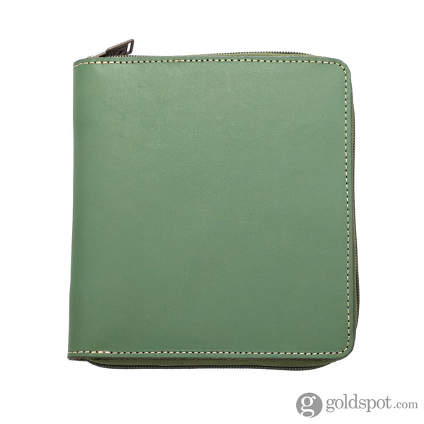 Shibui 5 Pen Case (Veg Tanned) in Sage Green Pen Cases