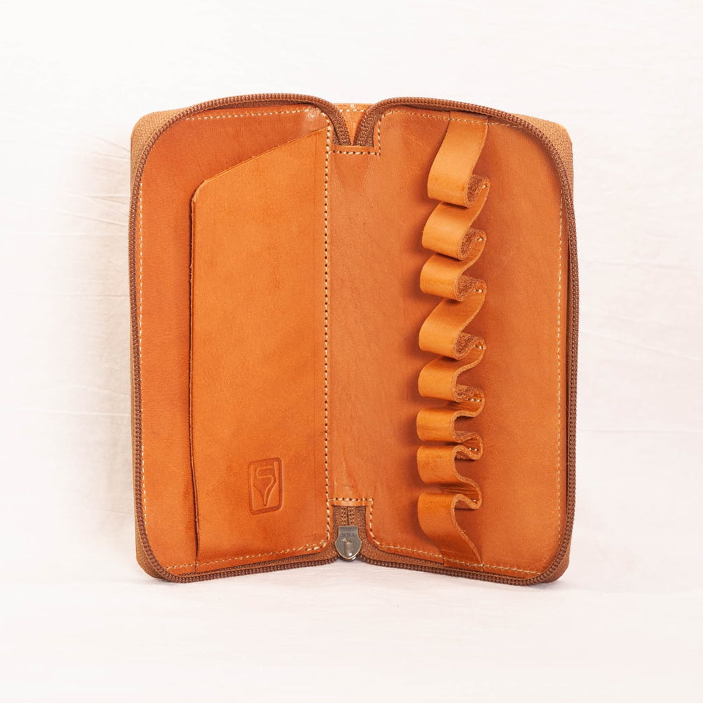 Shibui 8-Vial Case (Veg Tanned) in Autumn Brown Accessories