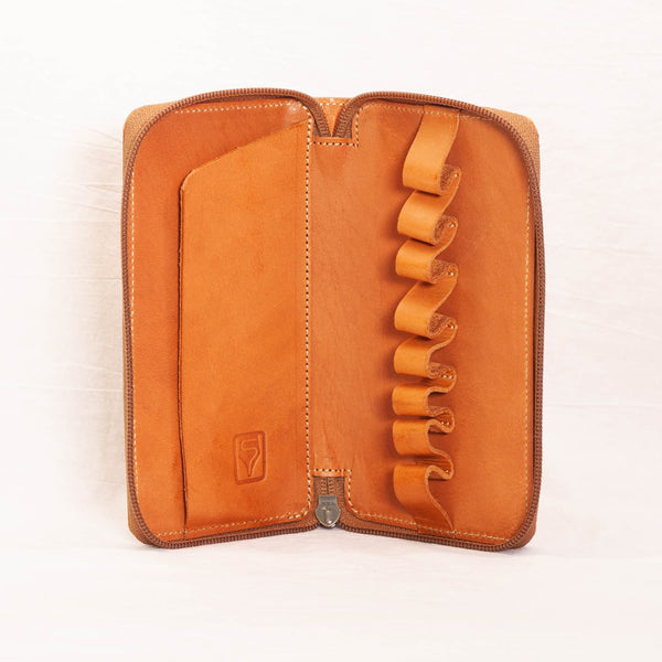 Shibui 8-Vial Case (Veg Tanned) in Autumn Brown Accessories