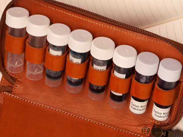 Shibui 8-Vial Case (Veg Tanned) in Autumn Brown Accessories