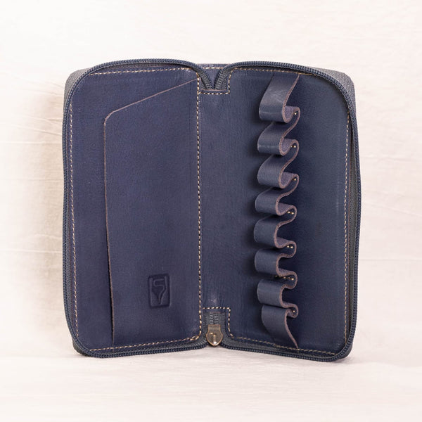 Shibui 8-Vial Case (Veg Tanned) in Deep Blue Accessories