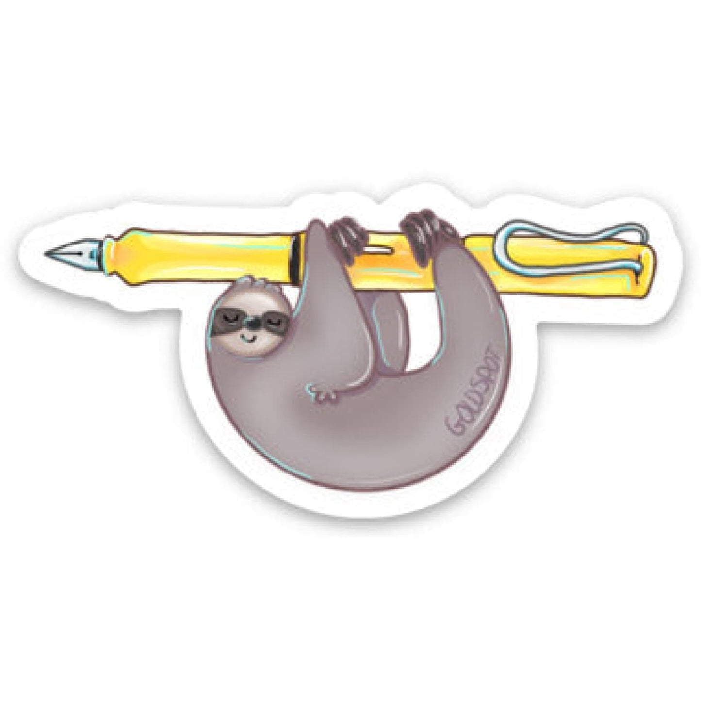 Sloth Pen Hug Sticker Sticker