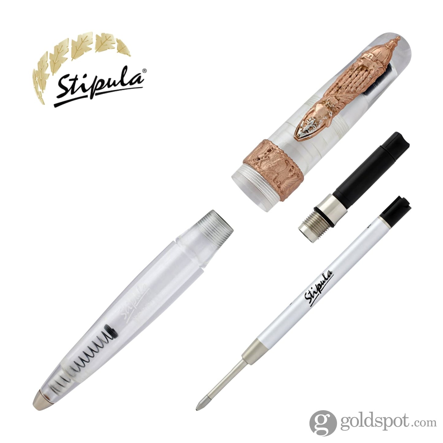 Stipula Tuscany Dreams Ballpoint Pen in Clear Demo Ballpoint Pen