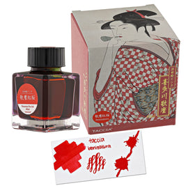 Taccia Ukiyo-e Fountain Pen Ink II in Utamaro-Benizakura (Crimson Cherry Blossom) - 40mL