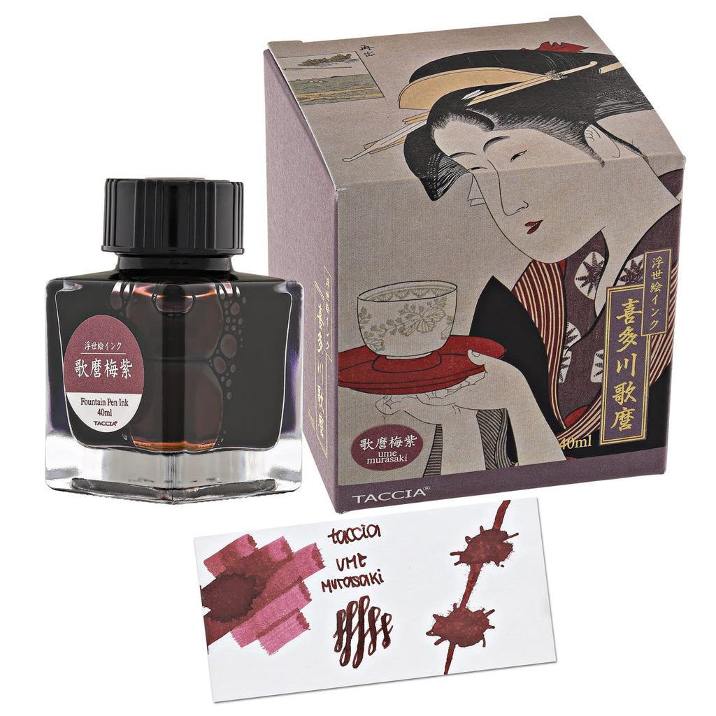 Taccia Ukiyo-e Fountain Pen Ink II in Utamaro-Umemurasaki (Plum Purple) - 40mL Bottled Ink