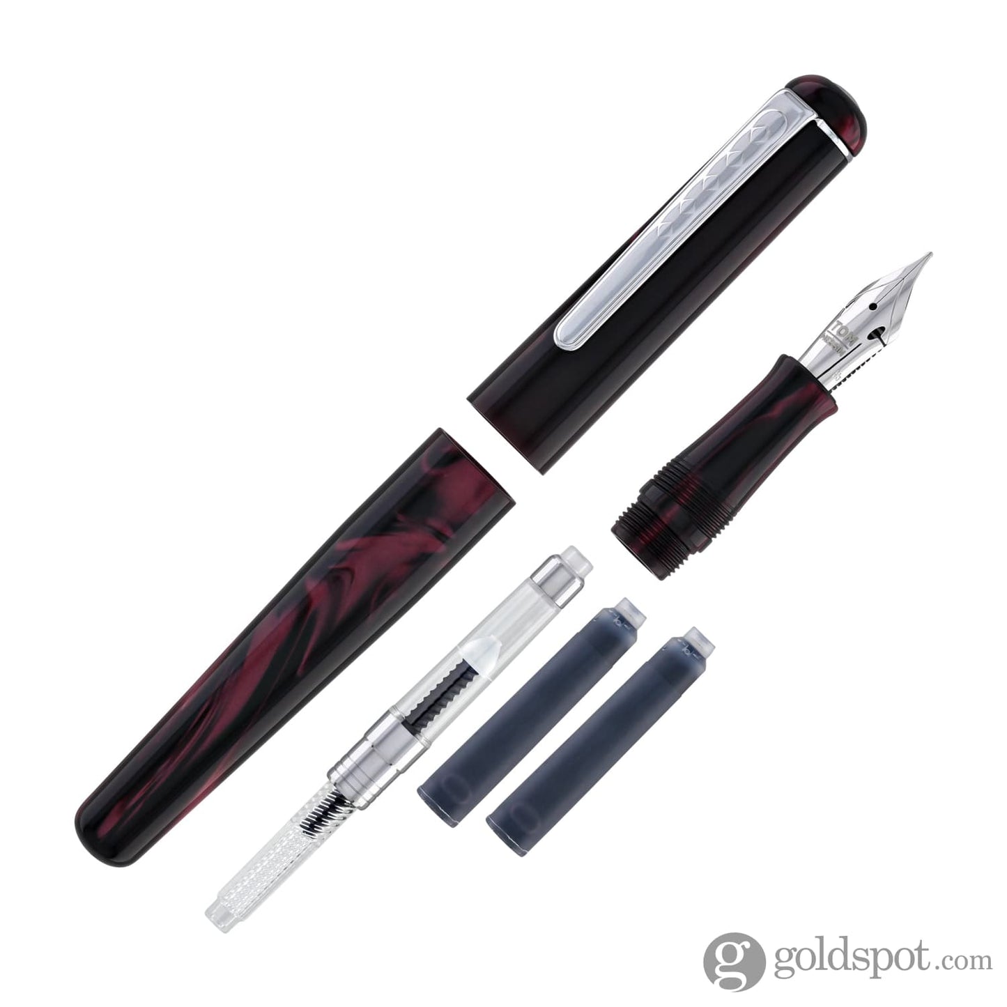 Tom Hessin Charles Fountain Pen in Castle Claret Fountain Pen