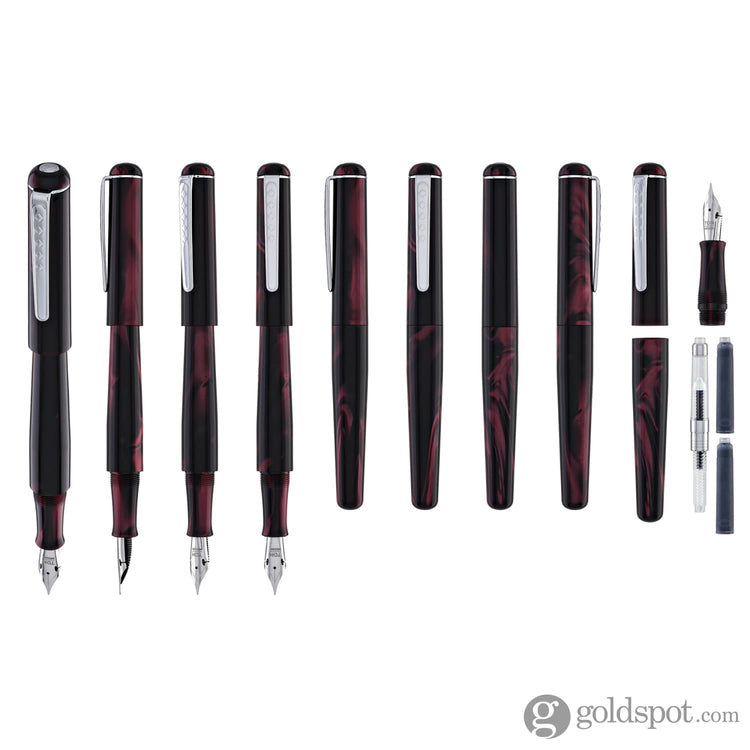 Tom Hessin Charles Fountain Pen in Castle Claret Fountain Pen