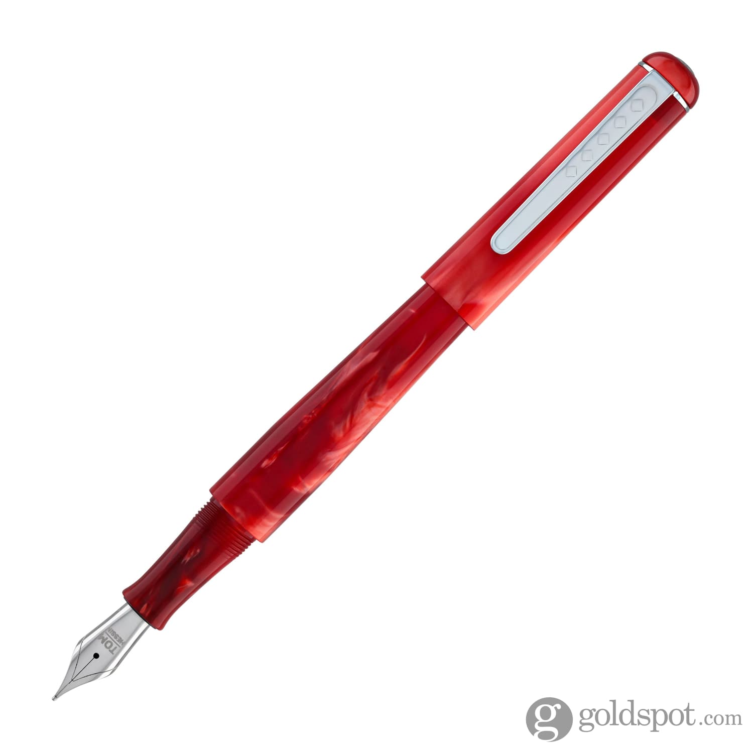 Tom Hessin Charles Fountain Pen in Exhibition Red - Goldspot Pens