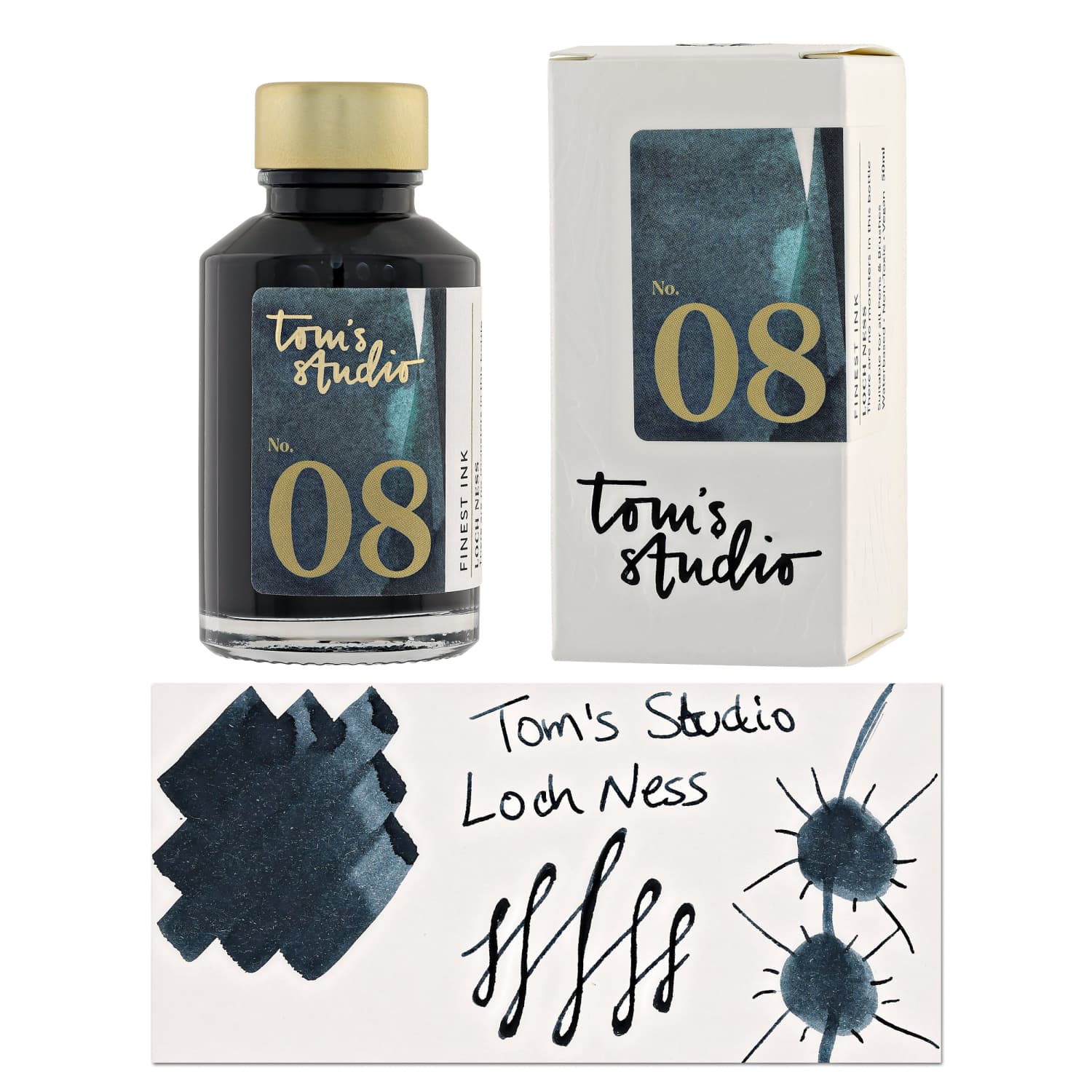 Tome Ink Tom's Studio Bottled Ink in Loch Ness - 50ml - Goldspot Pens