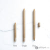 Tom’s Studio Lumos Pro Refillable Duo Tip Pen in Brass - Special Edition Felt Tip and Fineliner