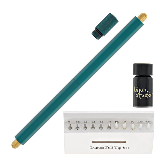 Tom's Studio Lumos Pro Refillable Duo Tip Pen in Ivy