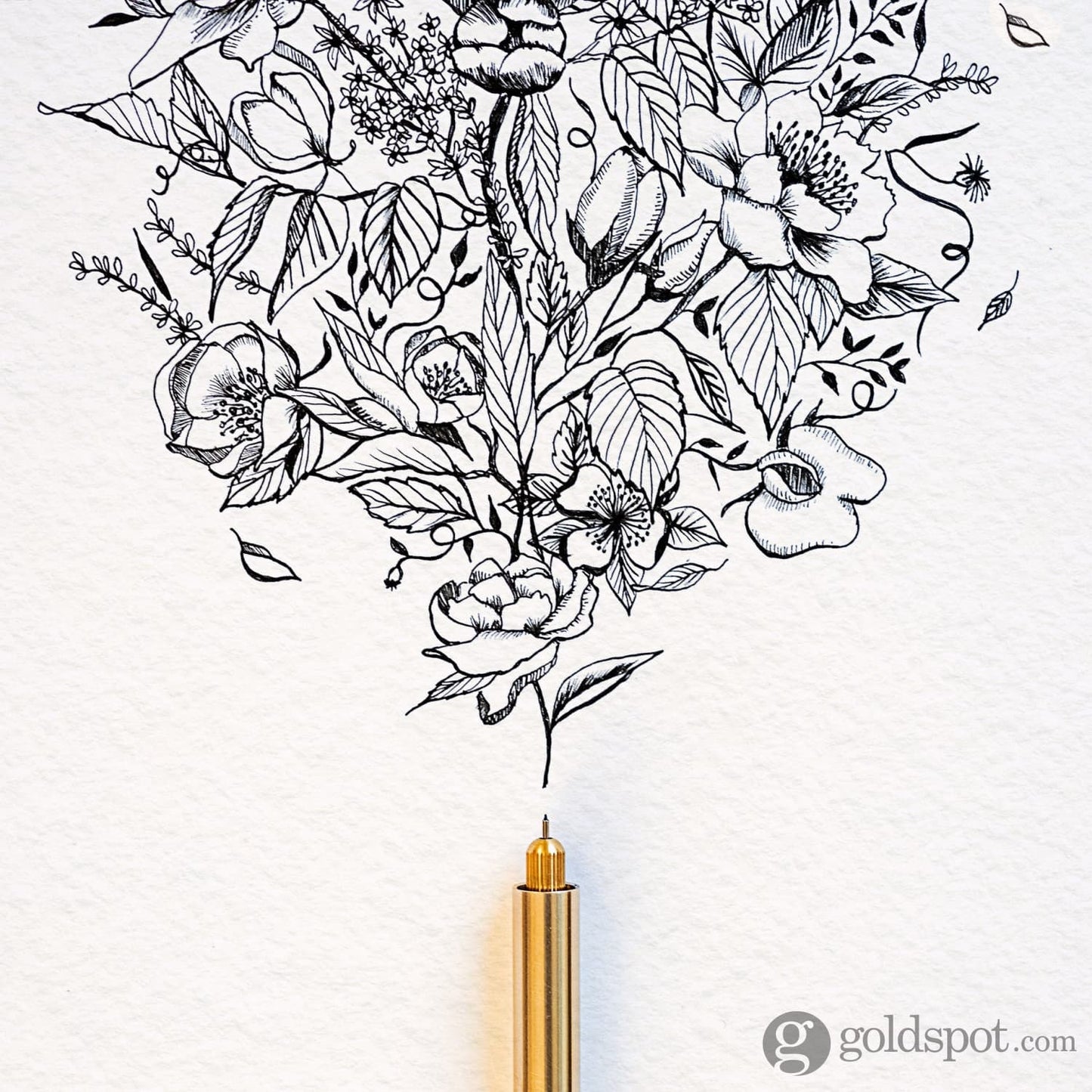 Tom’s Studio Lumos Pro Refillable Single Tip Pen in Brass - Special Edition Felt Tip and Fineliner