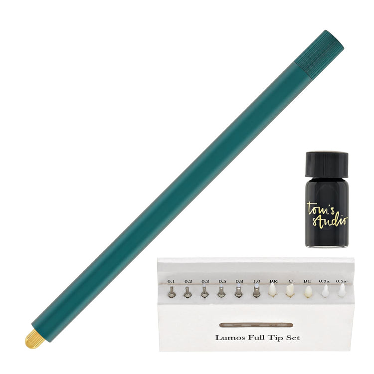 Tom’s Studio Lumos Pro Refillable Single Tip Pen in Ivy Felt Tip and Fineliner