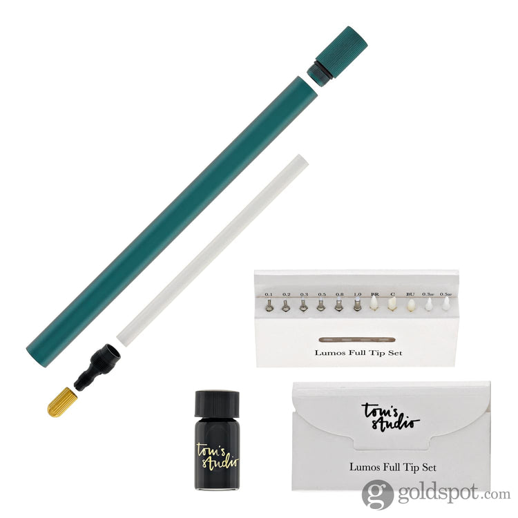 Tom’s Studio Lumos Pro Refillable Single Tip Pen in Ivy Felt Tip and Fineliner