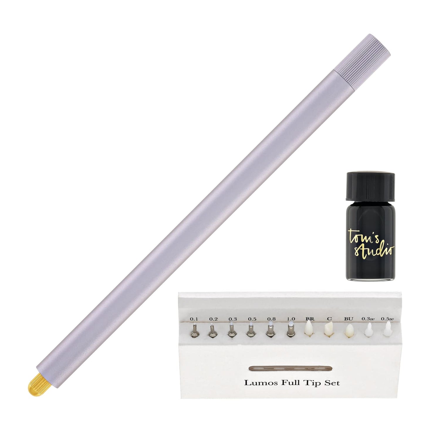 Tom’s Studio Lumos Pro Refillable Single Tip Pen in Lilac Felt Tip and Fineliner