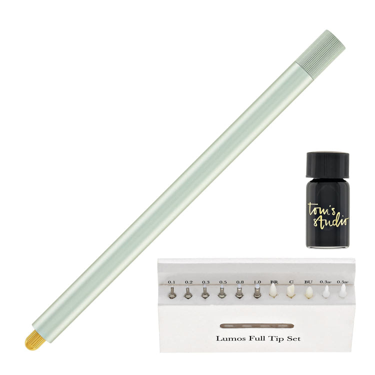 Tom’s Studio Lumos Pro Refillable Single Tip Pen in Sage Felt Tip and Fineliner