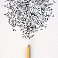 Tom's Studio Lumos Refillable Mini Single Tip Pen in Brass - Special Edition