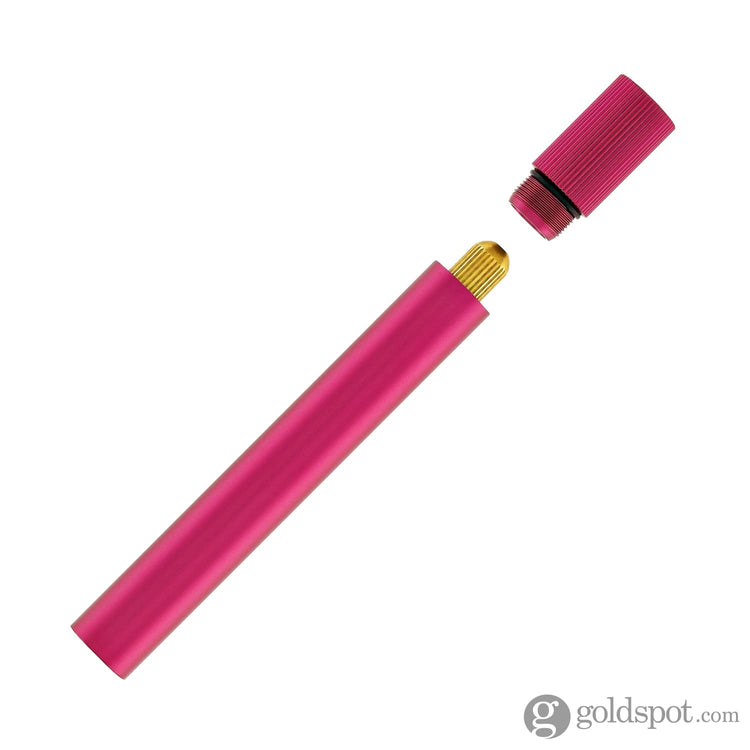 Tom’s Studio Lumos Refillable Mini Single Tip Pen in Raspberry Felt Tip and Fineliner