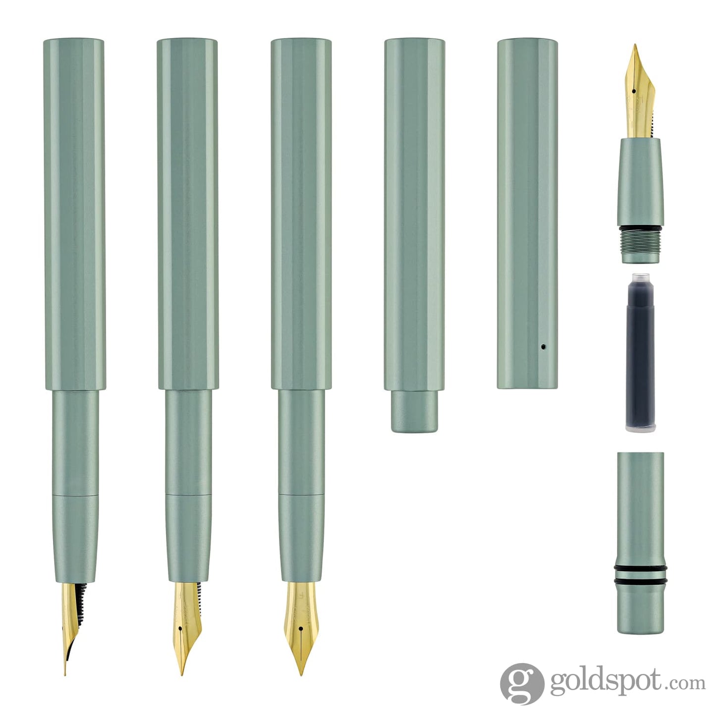 Tom’s Studio Pocket Fountain Pen V2 in Sage Fountain Pen