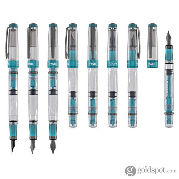 TWSBI Diamond 580ALR Fountain Pen in Caribbean with Onyx Fountain Pen