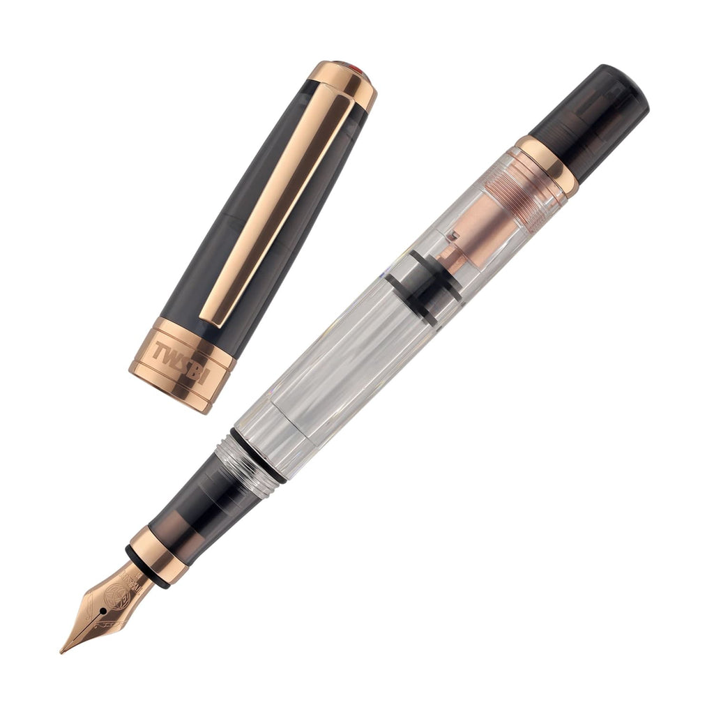 TWSBI Diamond Fountain Pen in Smoke Rose Gold II - Goldspot Pens