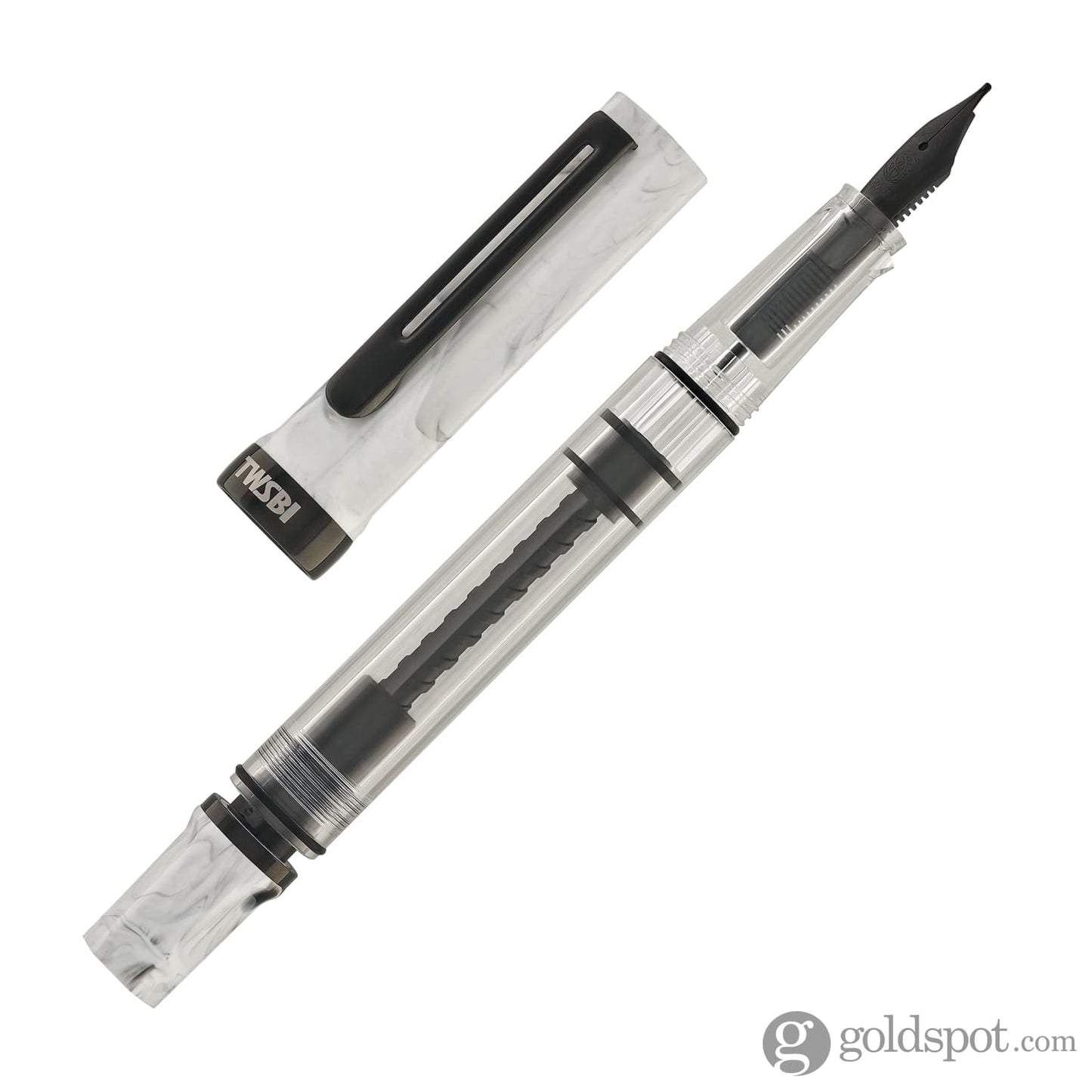 Twsbi ECO Fountain Pen in Carrara with Onyx Fountain Pen