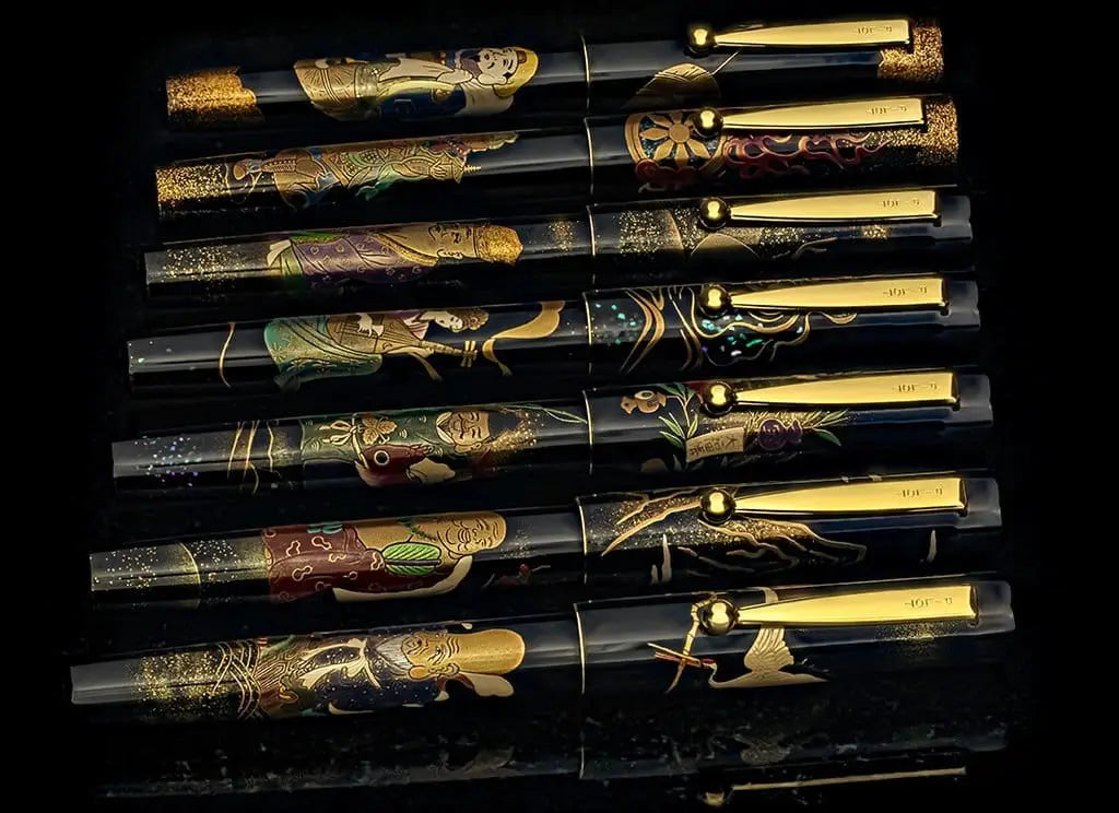 Namiki Yukari seven gods 100th anniversary fountain pen set