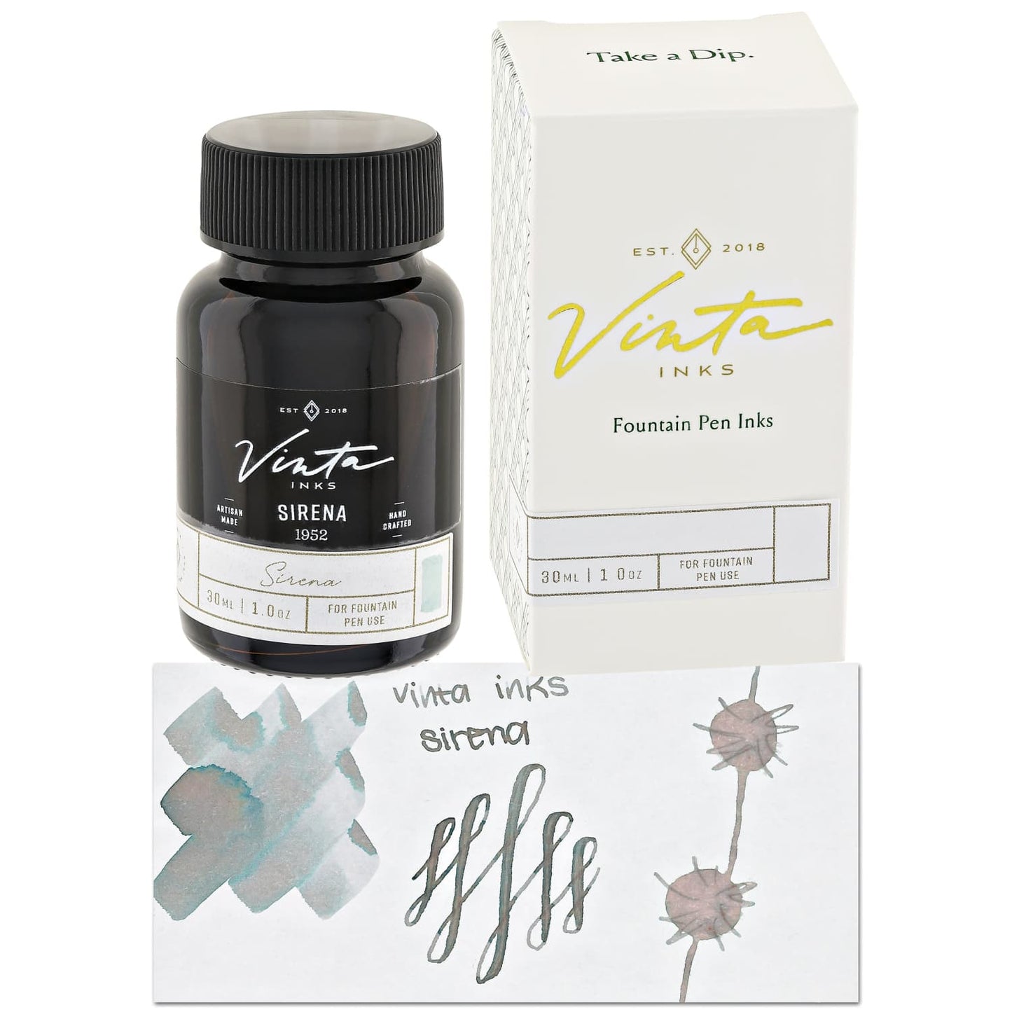 Vinta Inks 2.0 Bottled Ink in Mermaid Green [Sirena 1952] - 30mL Bottled Ink