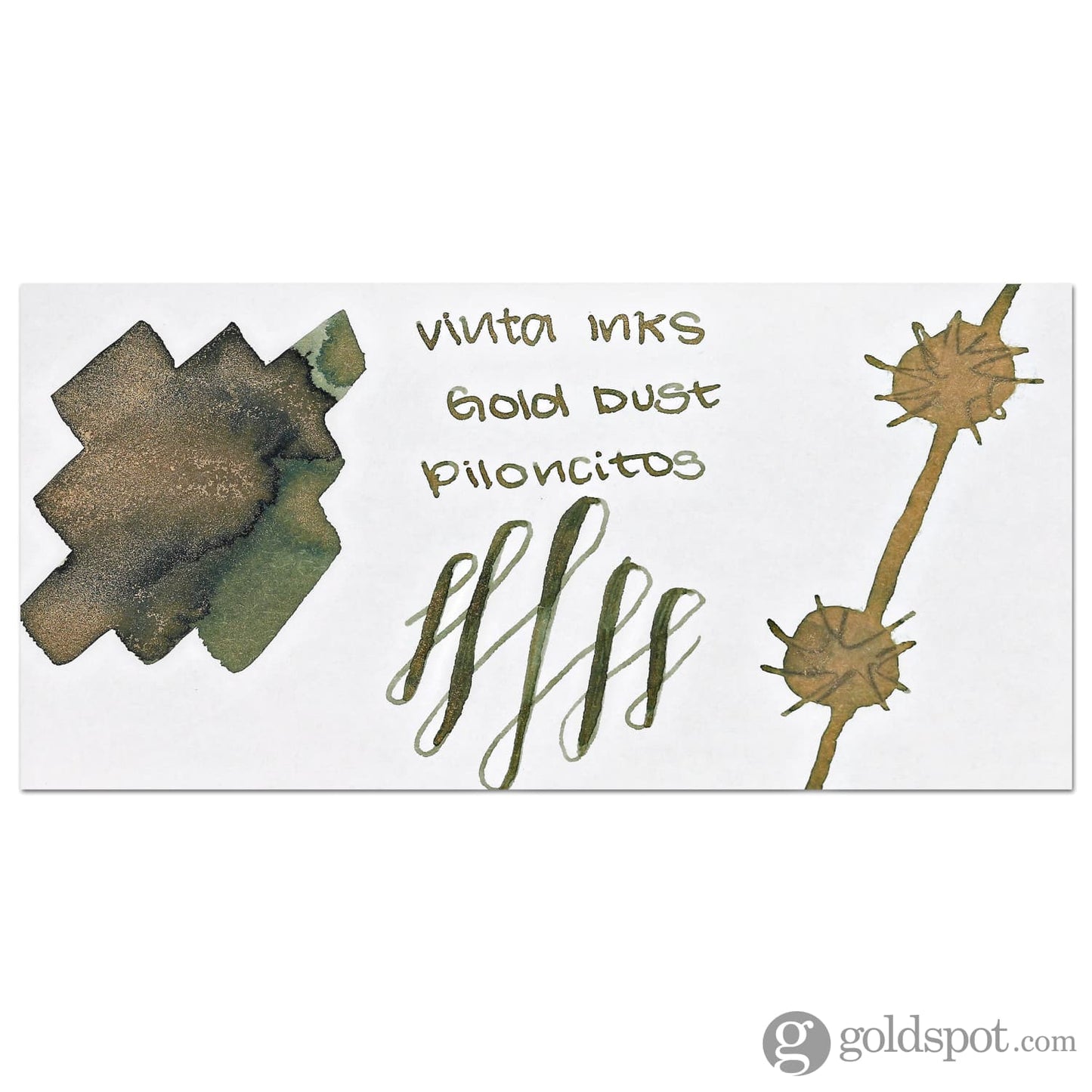 Vinta Inks 2.0 Shimmer Bottled Ink in Gold Dust [Piloncitos 1521] - 30mL Bottled Ink