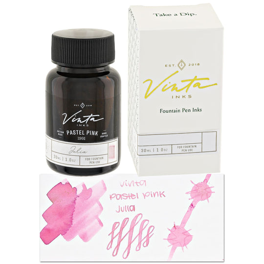 Vinta Inks 2.0 Shimmer Bottled Ink in Pastel Pink [Julio 1991] - 30mL
