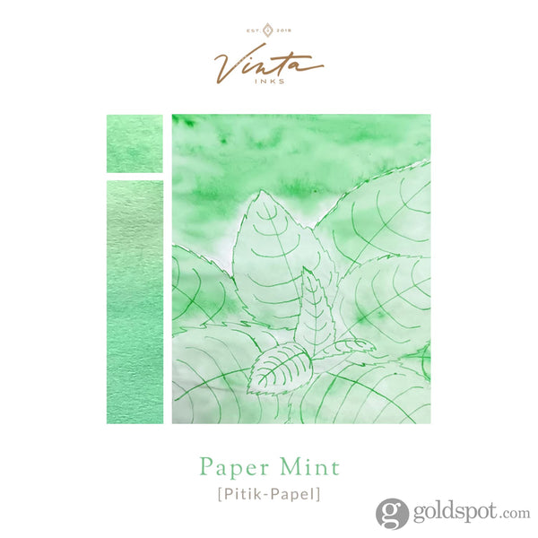 Vinta Inks Homeroom Collection Bottled Ink in Paper Mint [Pitik Papel] - 30mL Bottled Ink