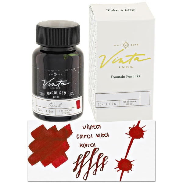 Vinta Inks Seasonal Collection Bottled Ink in Carol Red [Karol 1990] - 30mL Bottled Ink