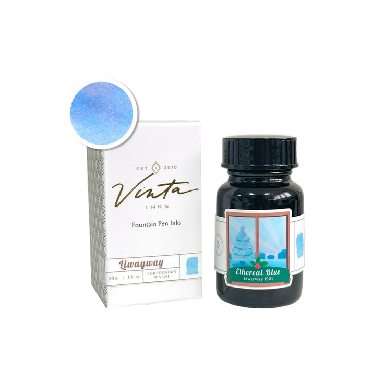 Vinta Inks Seasonal Collection Bottled Ink in Ethereal Blue [Liwayway 1901] - 30mL Bottled Ink