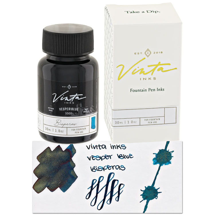 Vinta Inks Seasonal Collection Bottled Ink in Vesper Blue [Bisperas 1669] - 30mL Bottled Ink