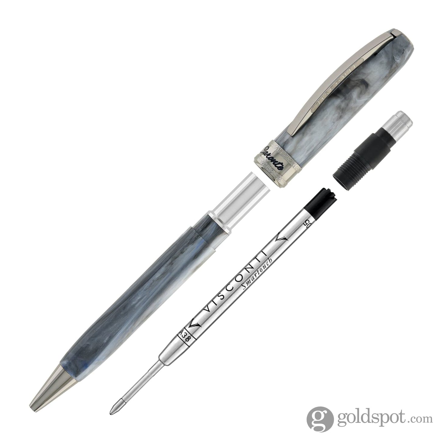Visconti Comedia Ballpoint Pen in Caronte with Ruthenium Trim Ballpoint Pens