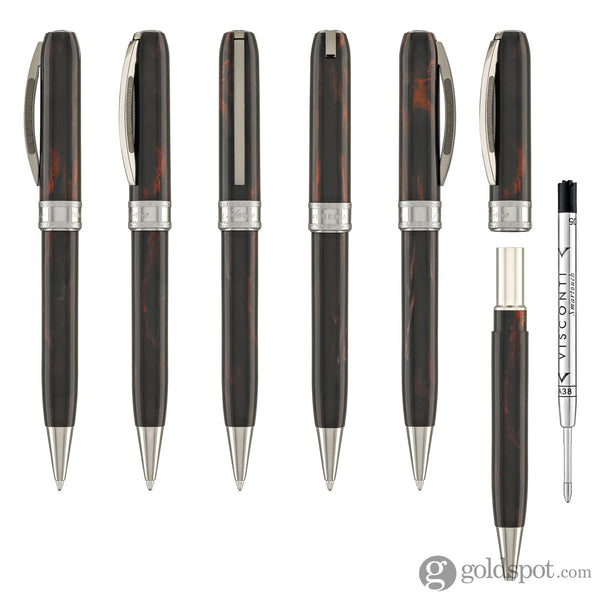 Visconti Comedia Ballpoint Pen in Inferno with Ruthenium Trim Ballpoint Pens