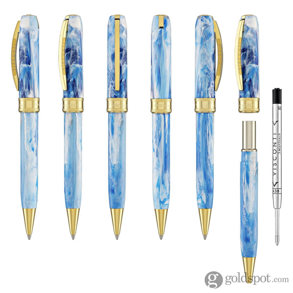 Visconti Comedia Ballpoint Pen in Paradiso with Yellow Gold Trim Ballpoint Pens